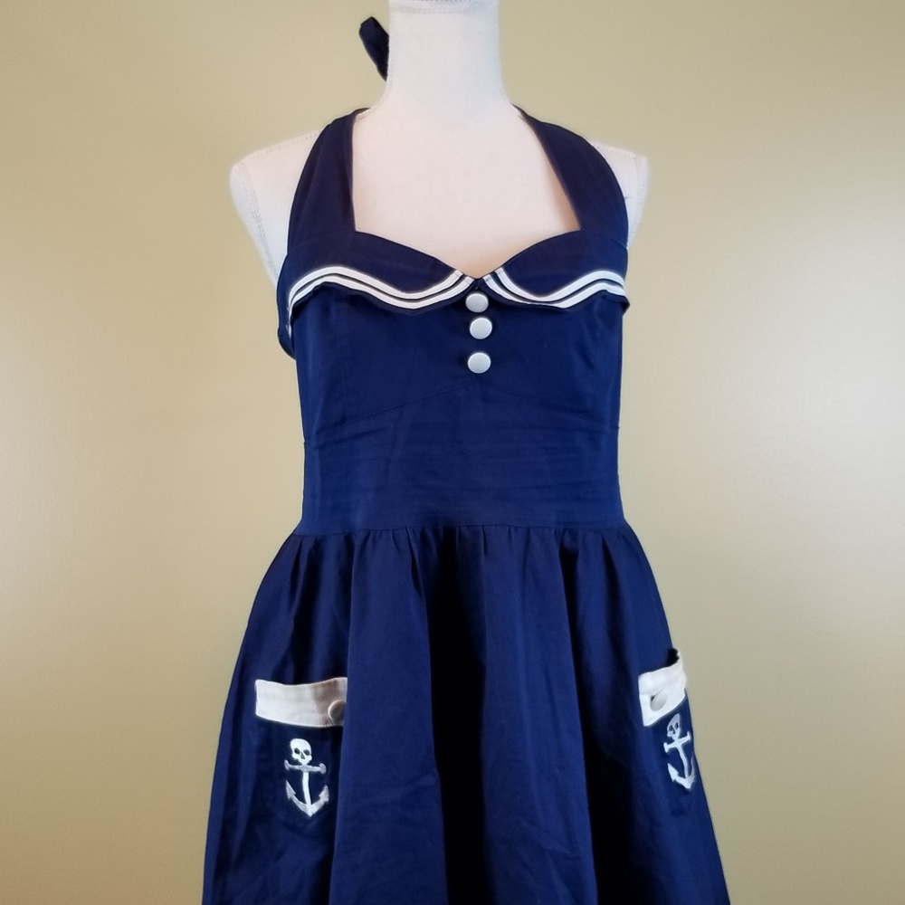 Hell Bunny Vixen Sailor Dress XXL